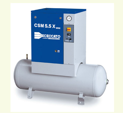 Винтовой компрессор Ceccato CSM 5,5/10 X MINI на ресивере 200 ПневмоТех Компрессорное обрудование Винтовой компрессор Ceccato CSM 5,5/10 X MINI на ресивере 200