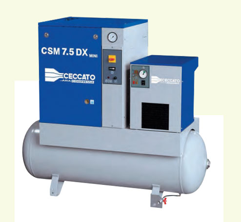 Винтовой компрессор Ceccato CSM 5,5/8 DX MINI на ресивере 200 с осушителем ПневмоТех Компрессорное обрудование Винтовой компрессор Ceccato CSM 5,5/8 DX MINI на ресивере 200 с осушителем