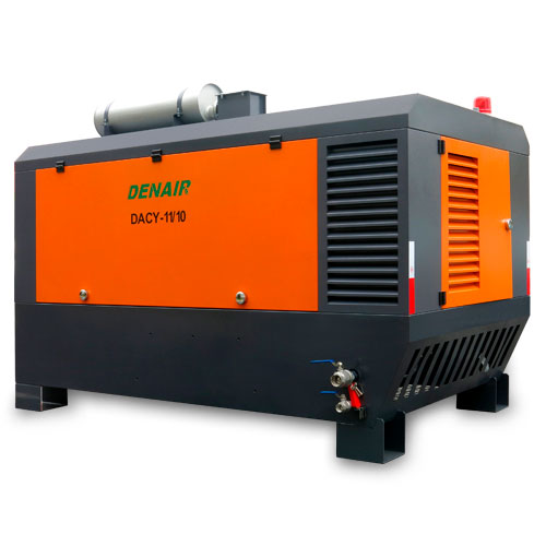 Дизельный передвижной компрессор Denair DACY-10/20 (на салазках)