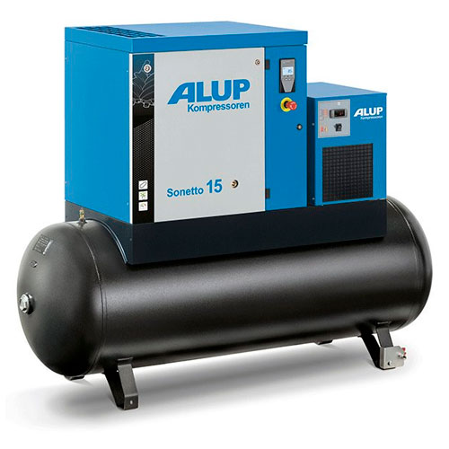 Винтовой компрессор Alup SONETTO 10 Plus 10 400/50 T270F CE ПневмоТех Компрессорное обрудование Винтовой компрессор Alup SONETTO 10 Plus 10 400/50 T270F CE