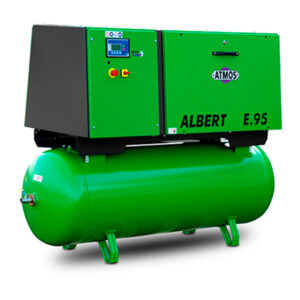 Винтовой компрессор Atmos Albert E95-10-KR в кожухе на ресивере