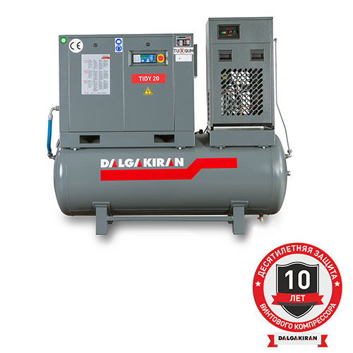 Винтовой компрессор Dalgakiran TIDY20B-10-500D (Compact) ПневмоТех Компрессорное обрудование Винтовой компрессор Dalgakiran TIDY20B-10-500D (Compact)